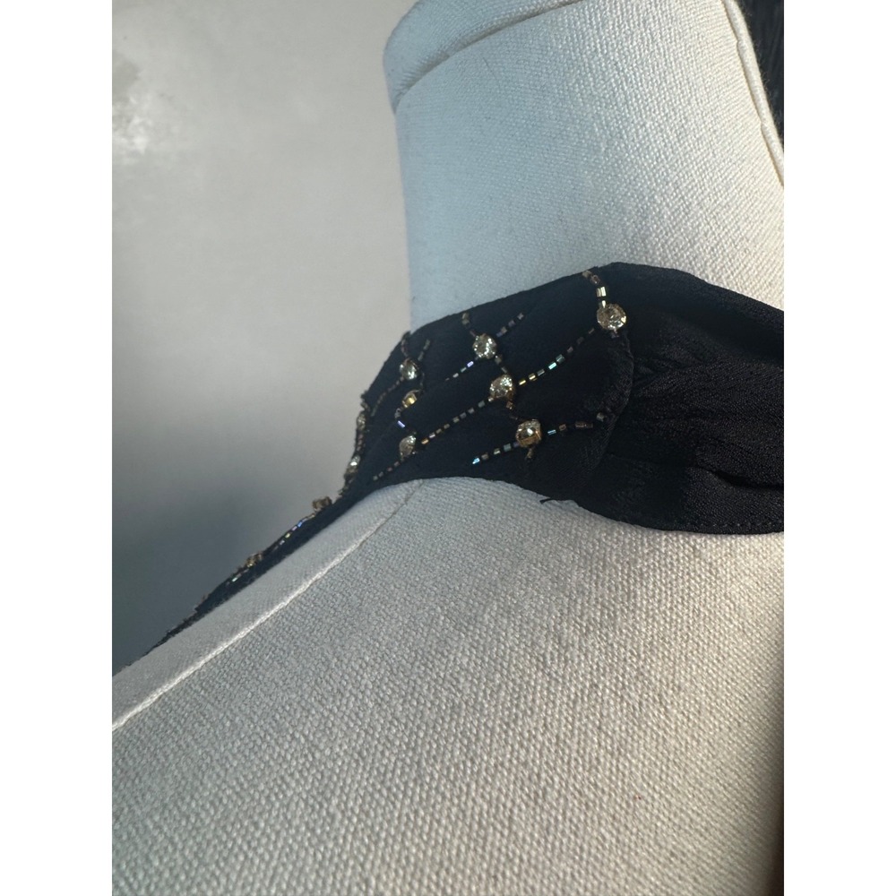 Free‎ People Black Halter Gold Jewel Thong Bodysuit MSRP $128 Sz L RARE NWT! - Picture 4 of 7